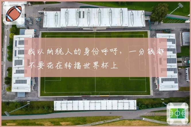 我以纳税人的身份呼吁,一分钱都不要花在转播世界杯上